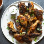 Beer Brined Grilled Buffalo Chicken Wings