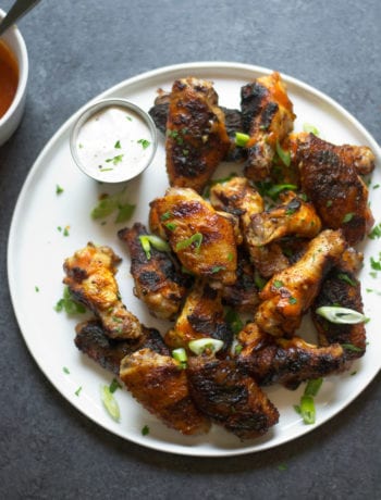 Beer Brined Grilled Buffalo Chicken Wings - Sarcastic Cooking