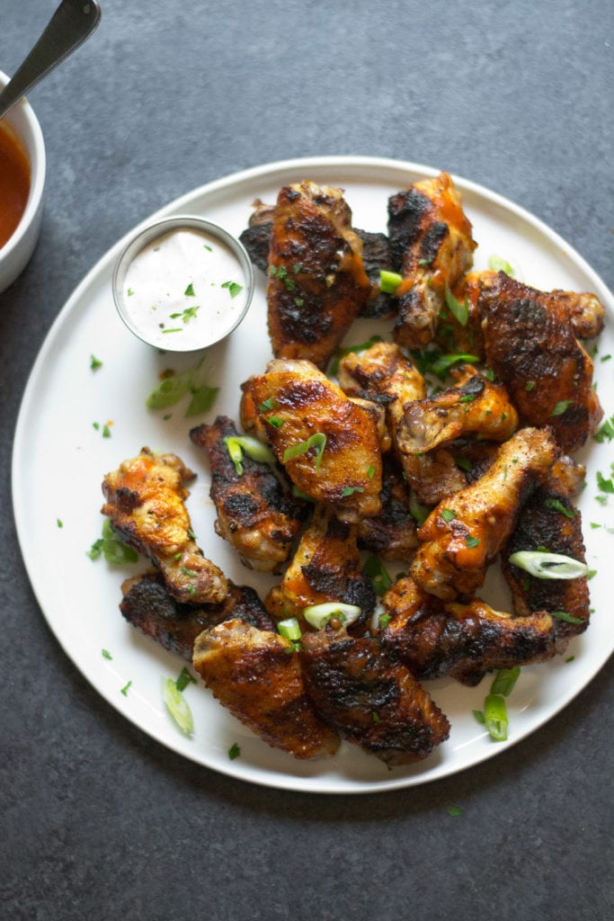 Beer Brined Grilled Buffalo Chicken Wings - Sarcastic Cooking