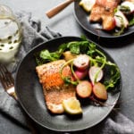 Brown Butter Salmon and Radishes