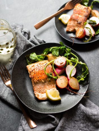 Brown Butter Salmon and Radishes | Sarcastic Cooking