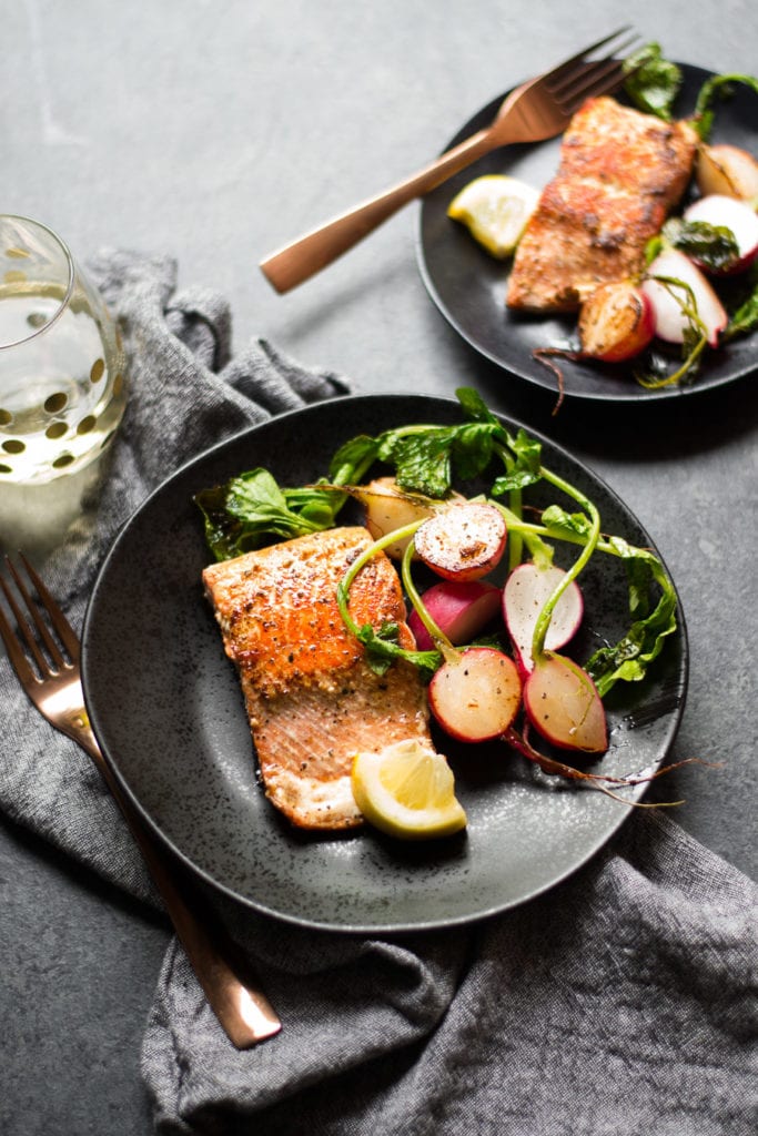 Brown Butter Salmon and Radishes | Sarcastic Cooking 