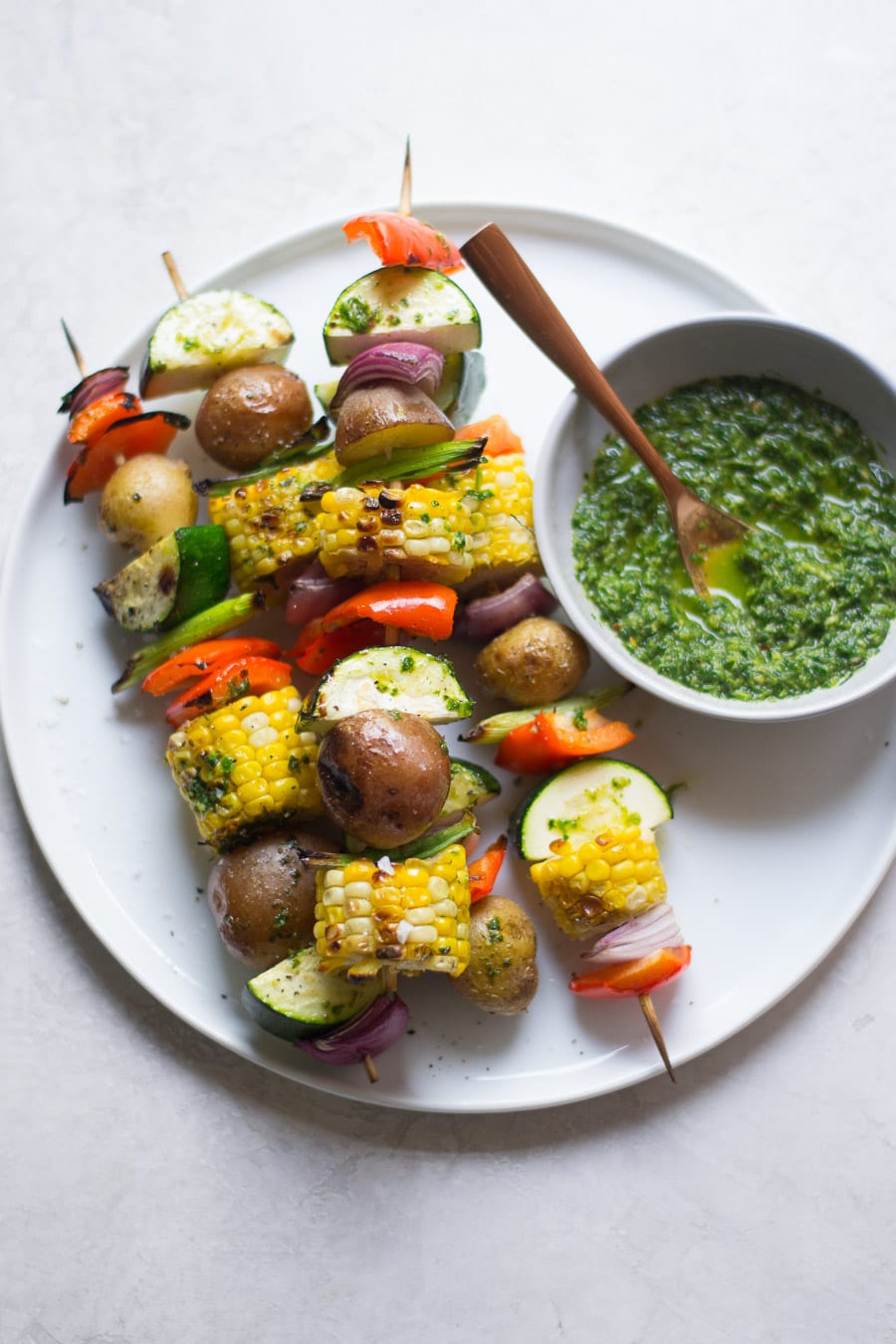 Grilled Vegetable Skewers with Zhoug Sarcastic Cooking