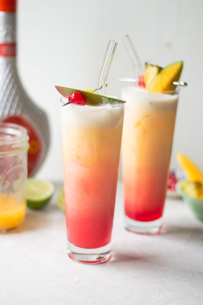 Mango Sunrise Cocktail - Sarcastic Cooking #tiki #cocktail #mango