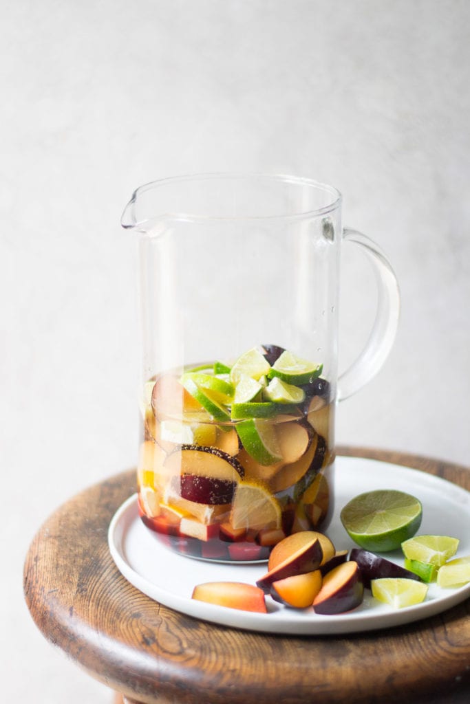 White Wine Plum Sangria - Sarcastic Cooking