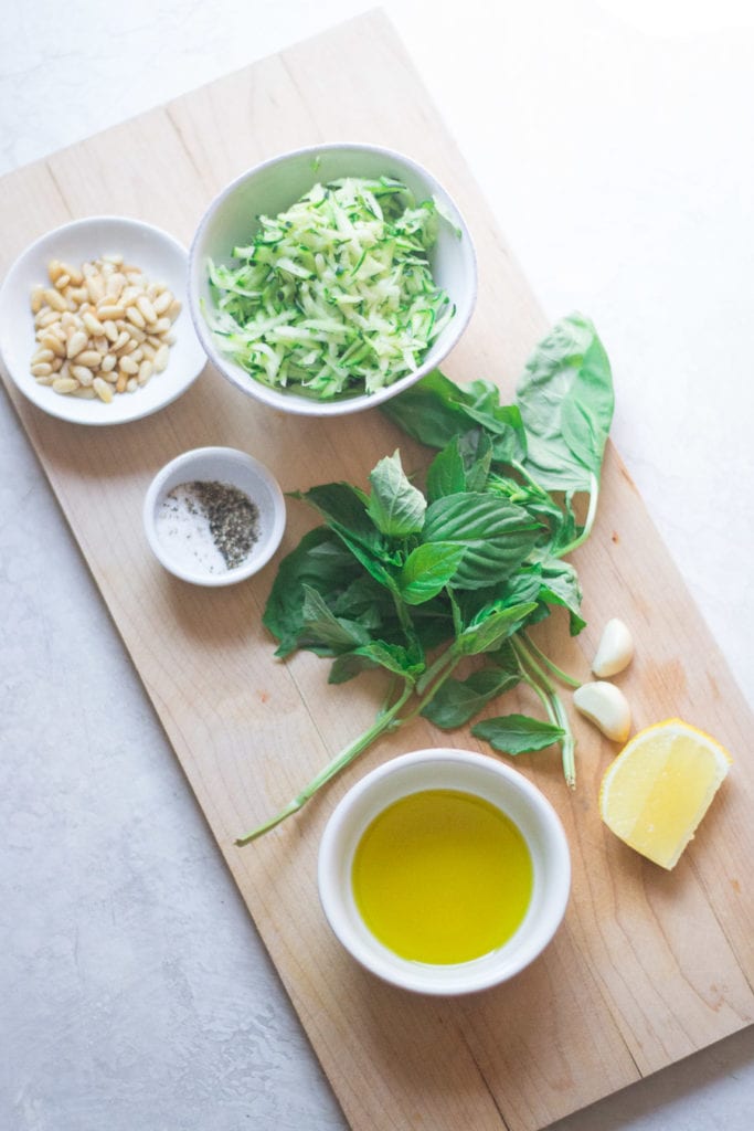 Ingredients for Zucchini Pesto - Sarcastic Cooking