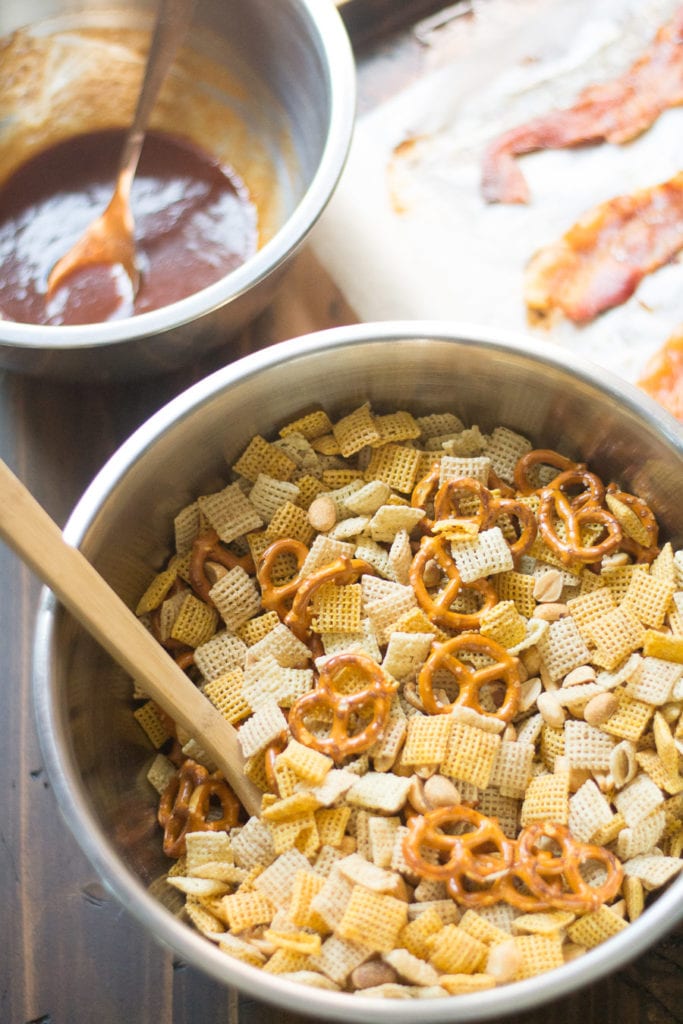 BBQ Bacon Chex Mix Ingredients | sarcastic cooking