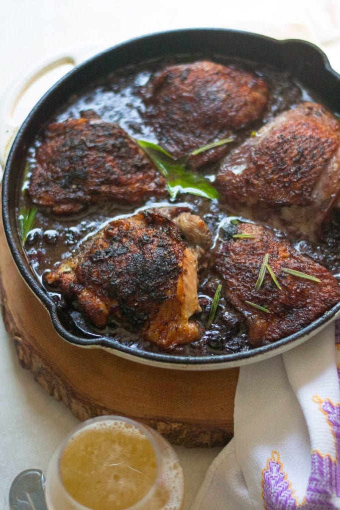 Blueberry Berliner Chicken Skillet Dinner | Sarcastic Cooking