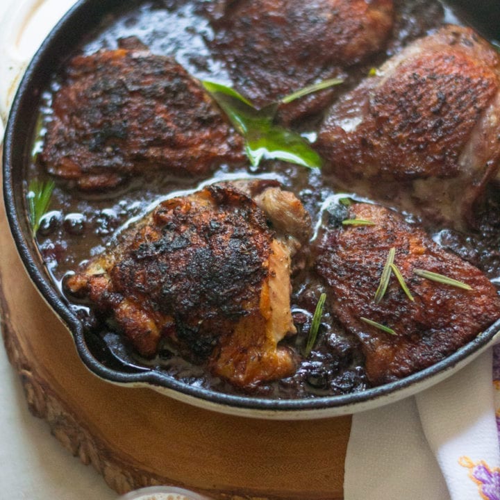 Blueberry Berliner Chicken Skillet Dinner | Sarcastic Cooking