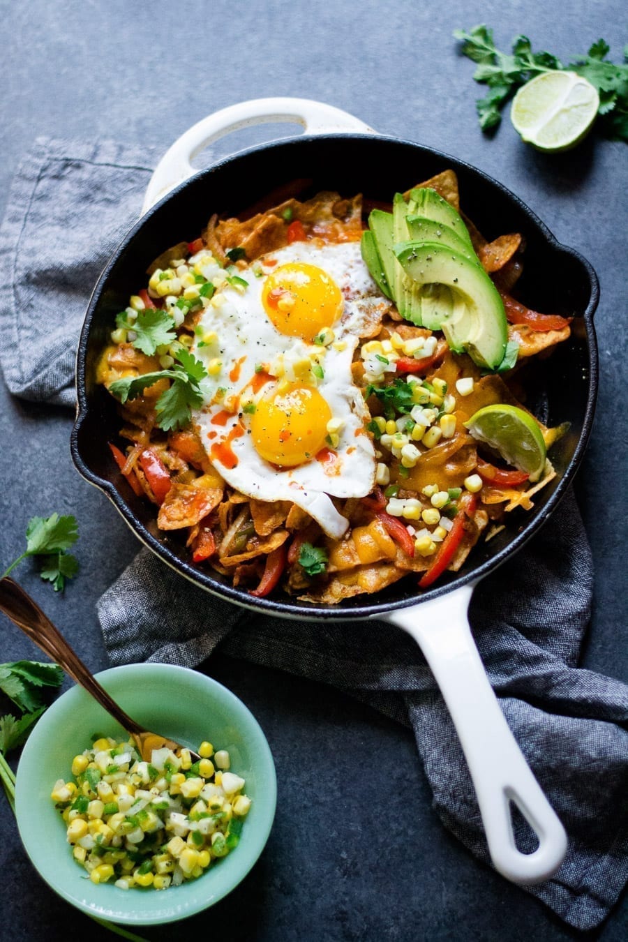 Fajita Vegetable Skillet Chilaquiles | Sarcastic Cooking