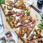 Plum, Prosciutto, and Mozzarella Pizza