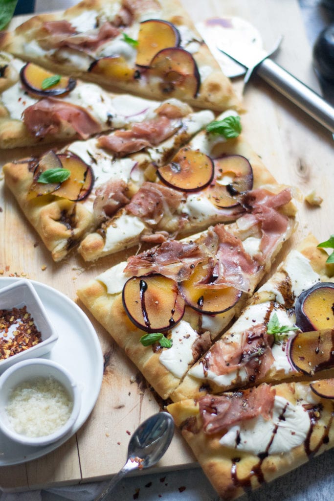 Plum, Prosciutto, & Mozzarella Pizza | Sarcastic Cooking