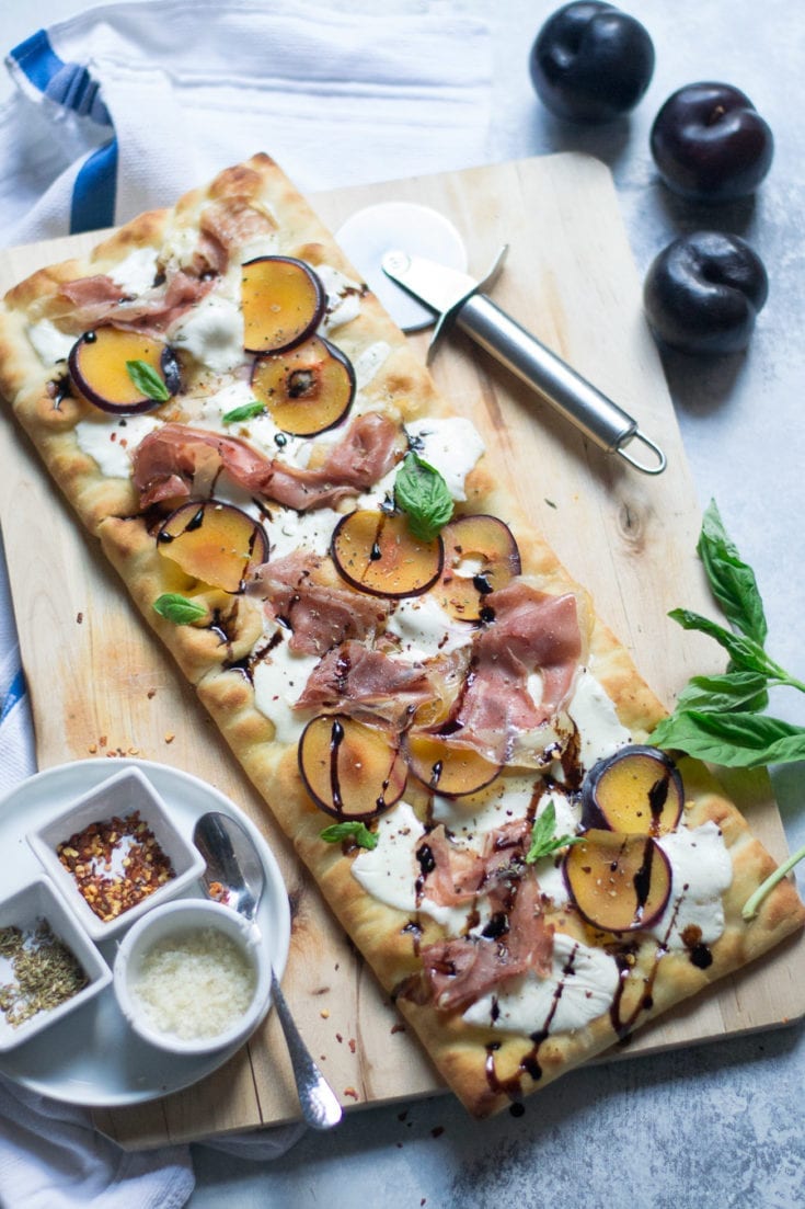 Plum, Prosciutto, and Mozzarella Pizza Sarcastic Cooking