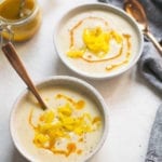 Stewed Cauliflower Soup with Turmeric and Pepperoncini