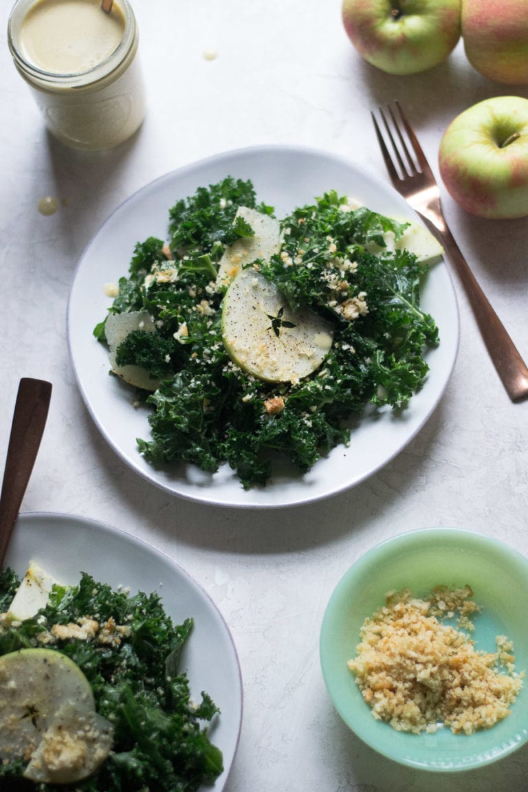 Apple and Massaged Kale Salad Sarcastic Cooking
