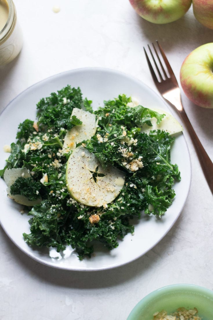 Apple and Massaged Kale Salad Sarcastic Cooking