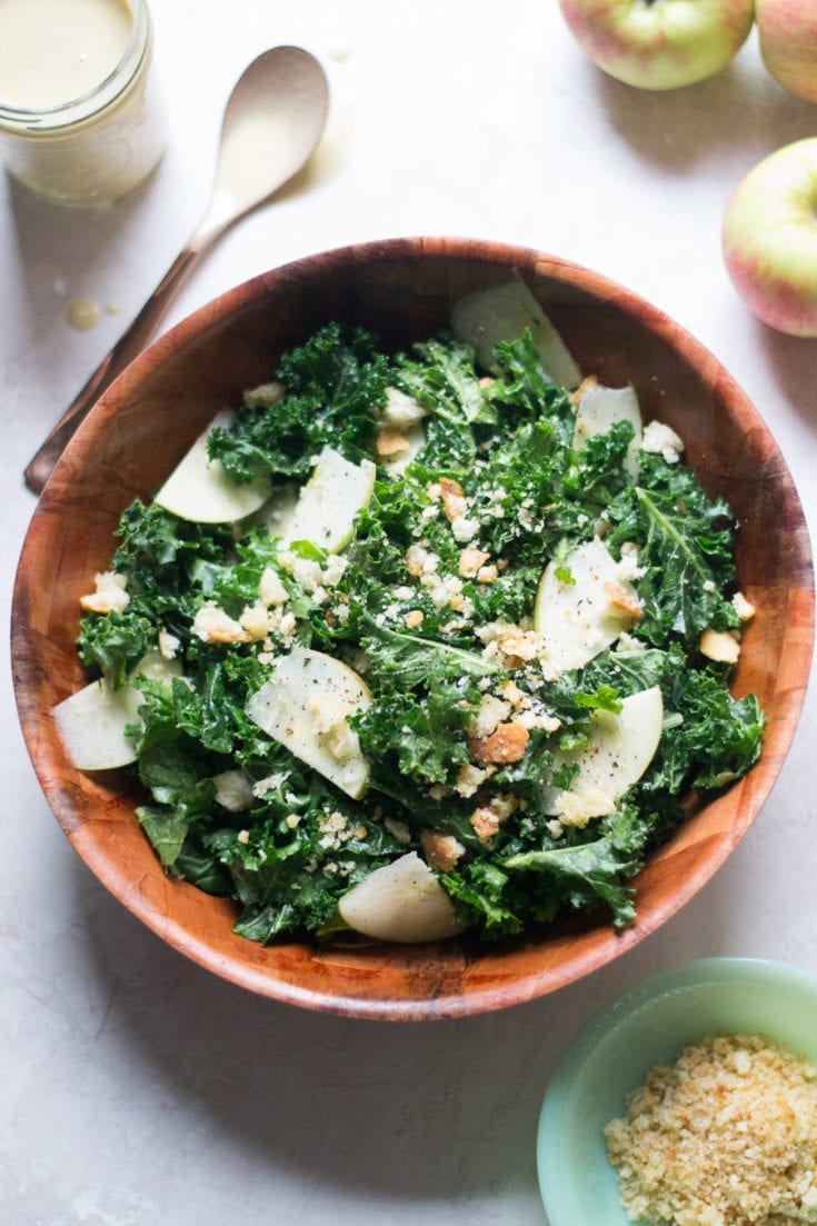 Apple and Massaged Kale Salad Sarcastic Cooking