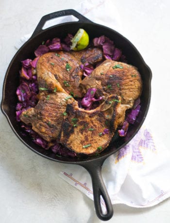 Skillet Asian Pork Chops with Red Cabbage | Sarcastic Cooking