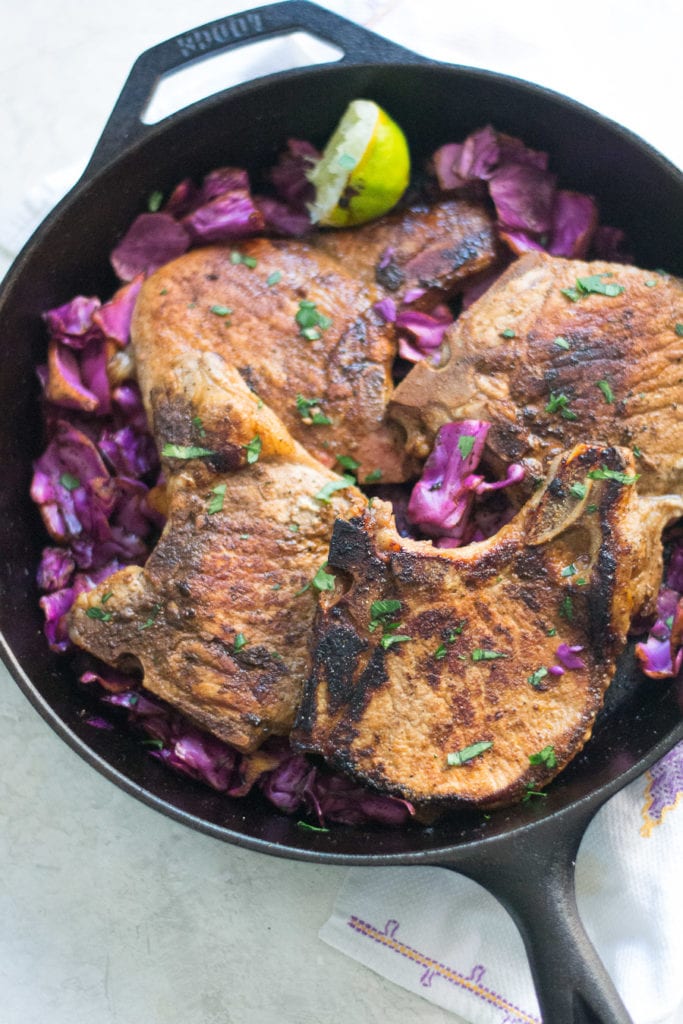 Pork Chops with Red Cabbage | sarcastic Cooking