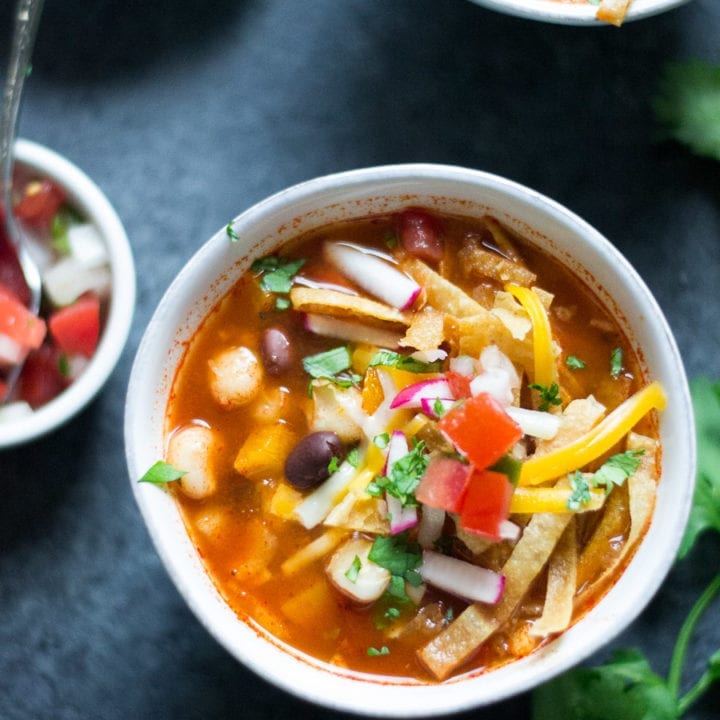 Slow Cooker Vegetarian Tortilla Soup | Sarcastic Cooking