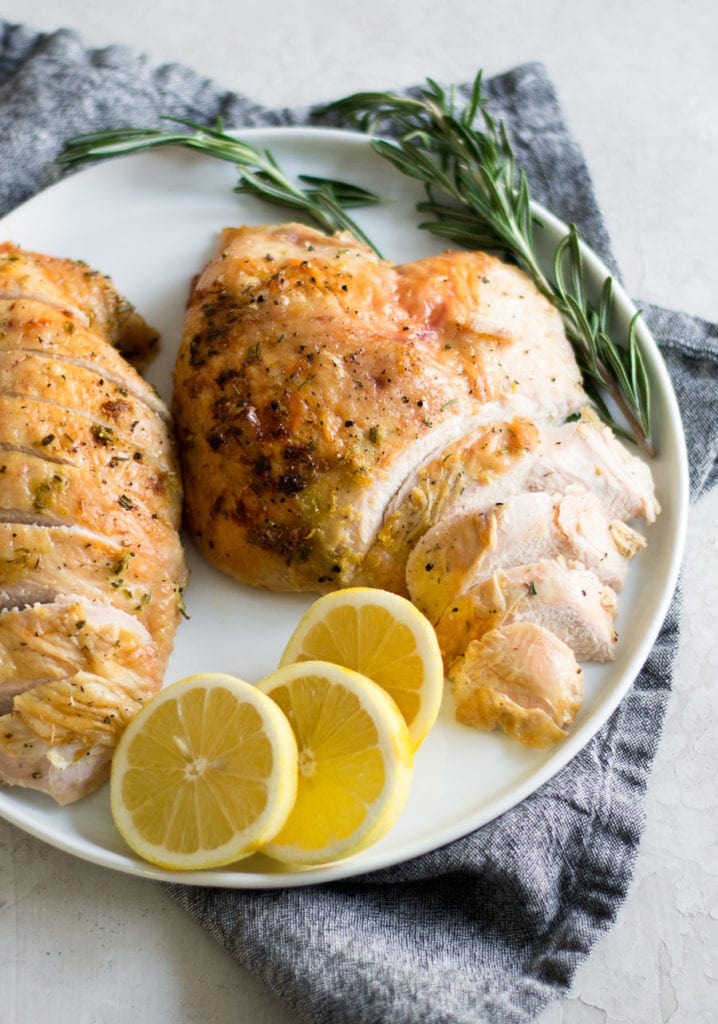 Instant Pot Lemon Rosemary Turkey Breast | Sarcastic Cooking