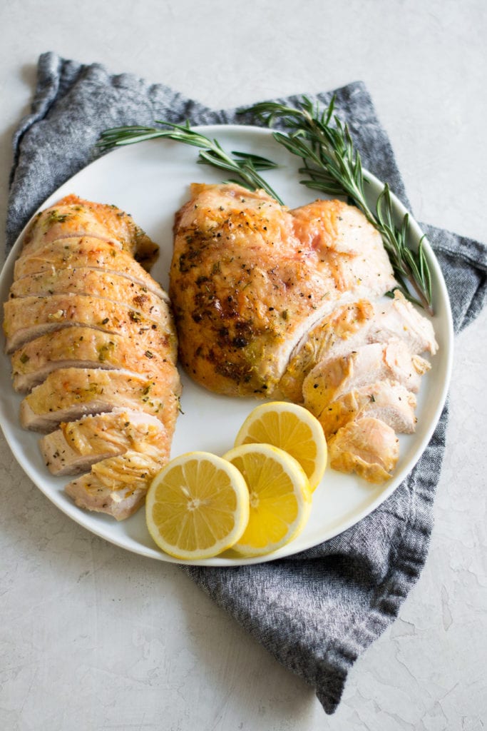 Instant Pot Lemon Rosemary Turkey Breast | Sarcastic Cooking