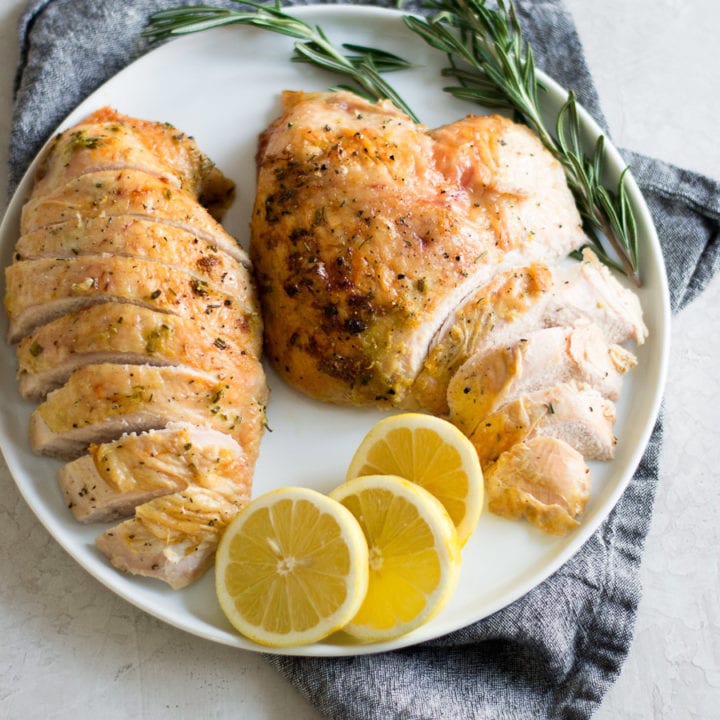 Instant Pot Lemon Rosemary Turkey Breast | Sarcastic Cooking