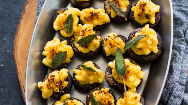 Mac and Cheese Stuffed Mushrooms