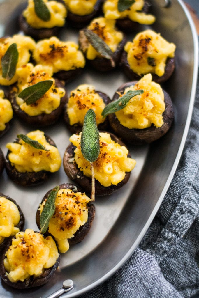 Mac and Cheese Stuffed Baby Bella Mushrooms| Sarcastic Cooking
