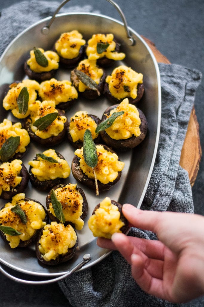 Macaroni and Cheese Stuffed Mushrooms | Sarcastic Cooking