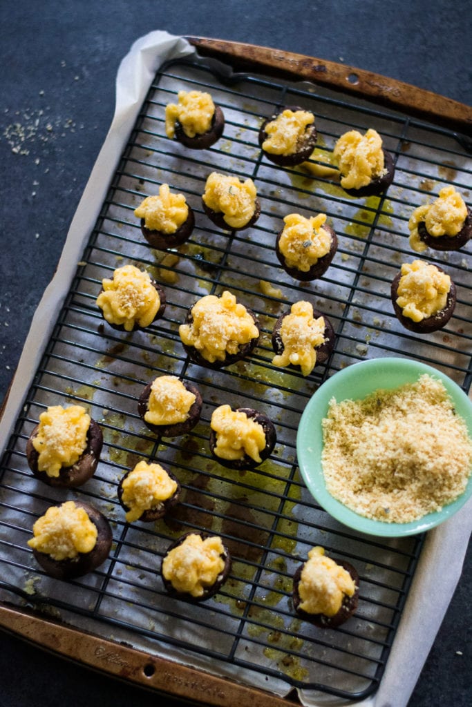 How to Instruction Photo for Mac and Cheese Stuffed Mushrooms | Sarcastic Cooking