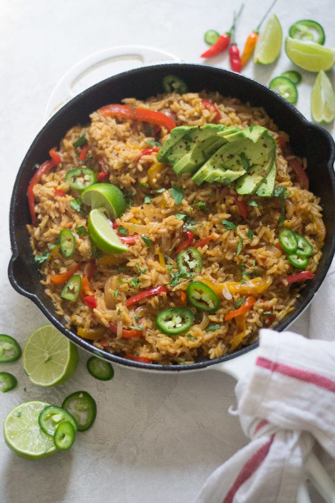 One Skillet Vegetarian Mexican Rice | Sarcastic Cooking