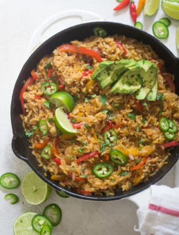 One Skillet Vegetarian Mexican Rice | sarcastic Cooking