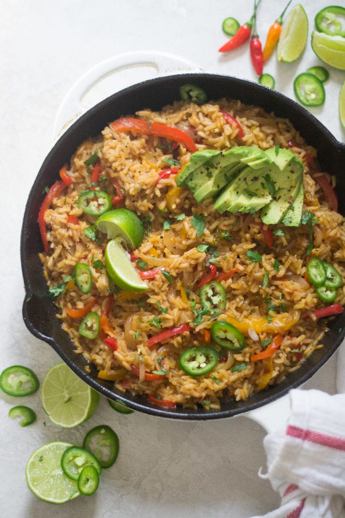 One Skillet Vegetarian Mexican Rice | sarcastic Cooking