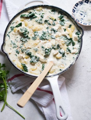 One Pot Creamy Chicken Gnocchi with Kale | Sarcastic Cooking