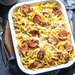 Cheesy Kielbasa and Spaetzle Casserole