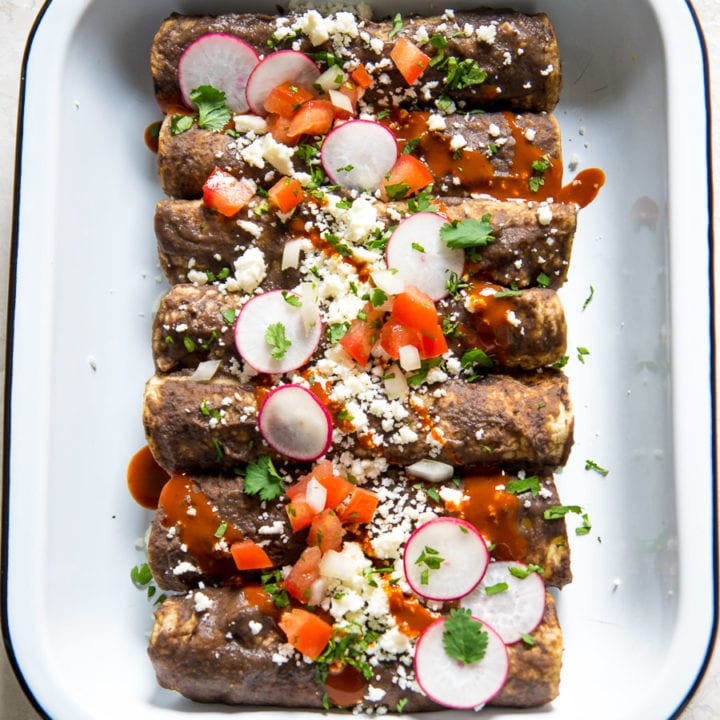 Cheese Enchiladas with Black Bean Sauce | Sarcastic Cooking
