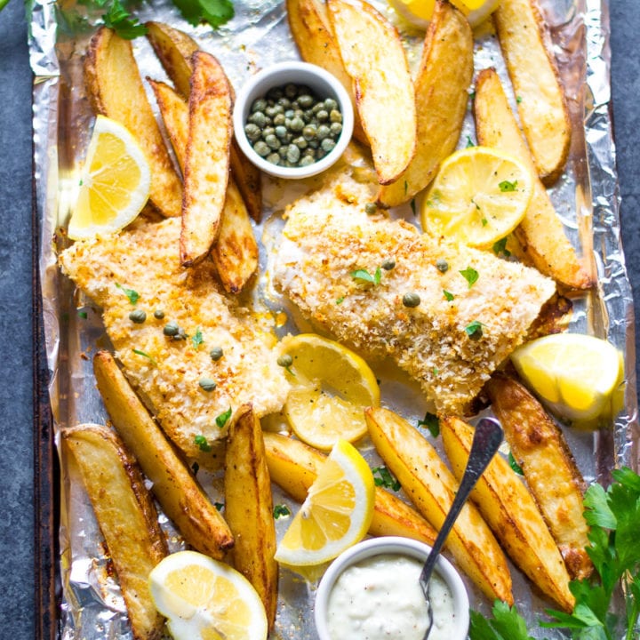 Tray baked fish and chips | Sarcastic Cooking