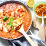 Chili Garlic Poached Cod and Cannellini Beans