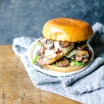 Spiced Grilled Chicken Sandwiches with Mushrooms and Swiss