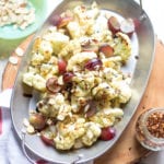 Roasted Cauliflower with Grapes and Almonds
