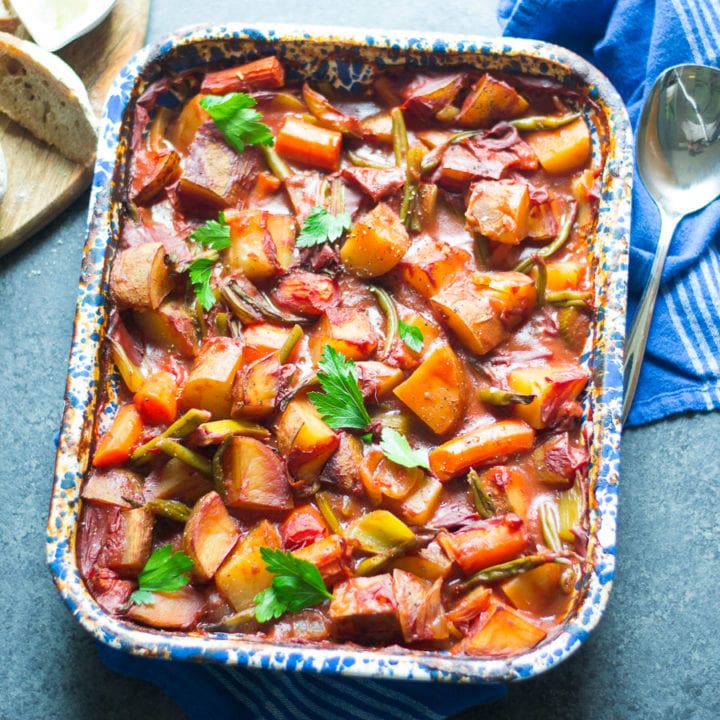 Slow Cooked Vegetable Stew - Sarcastic Cooking