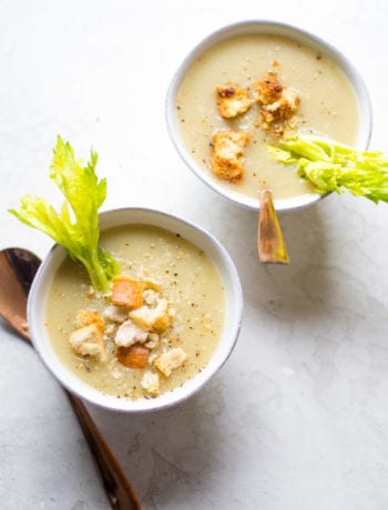 Slow Cooker Dairy Free Creamy Celery Soup | Sarcastic Cooking