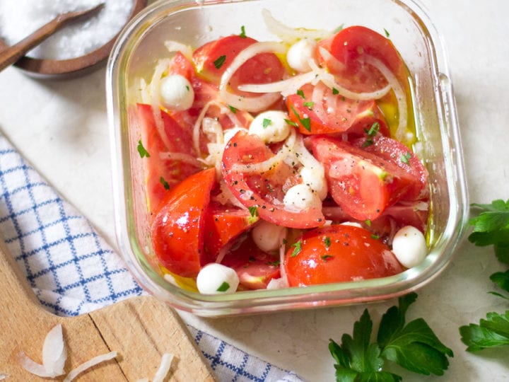 Marinated Tomato And Mozzarella Salad Sarcastic Cooking