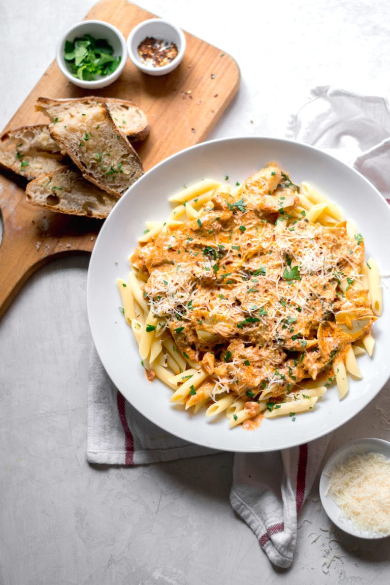 Spinach and Artichoke Vodka Sauce Sarcastic Cooking