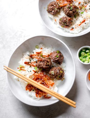 Korean BBQ Inspired Meatballs and Rice Bowl | Sarcastic Cooking