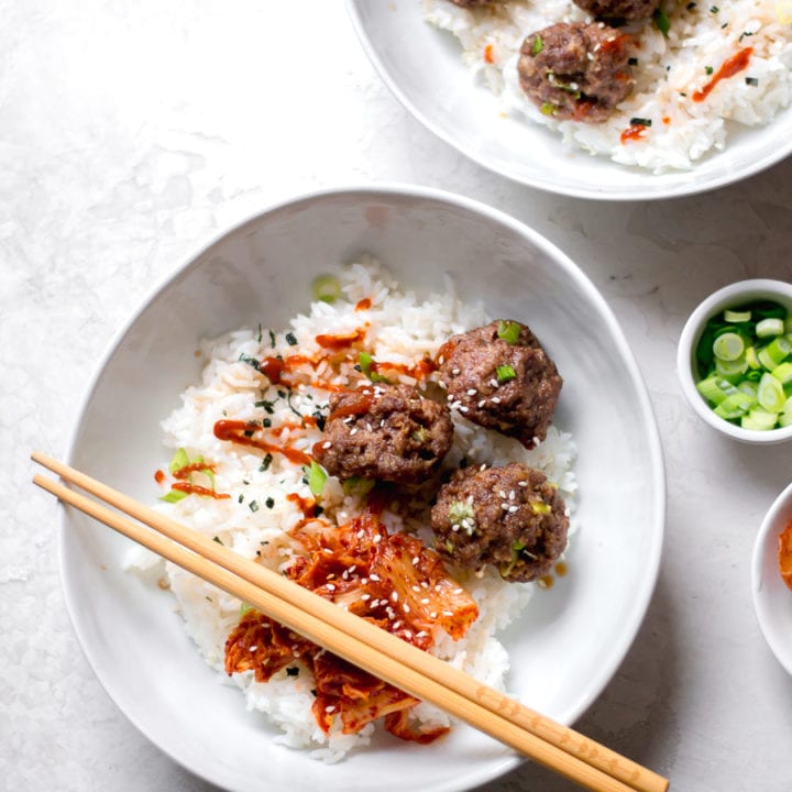 Korean BBQ Inspired Meatballs and Rice Bowl | Sarcastic Cooking