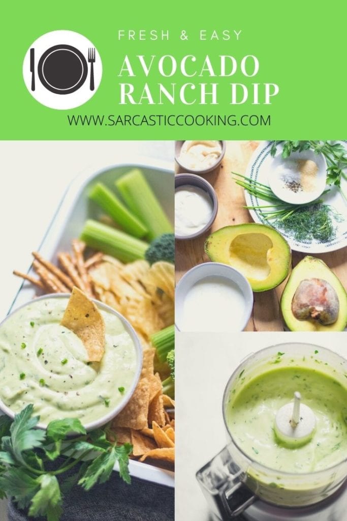Easy Avocado Ranch Dip Sarcastic Cooking