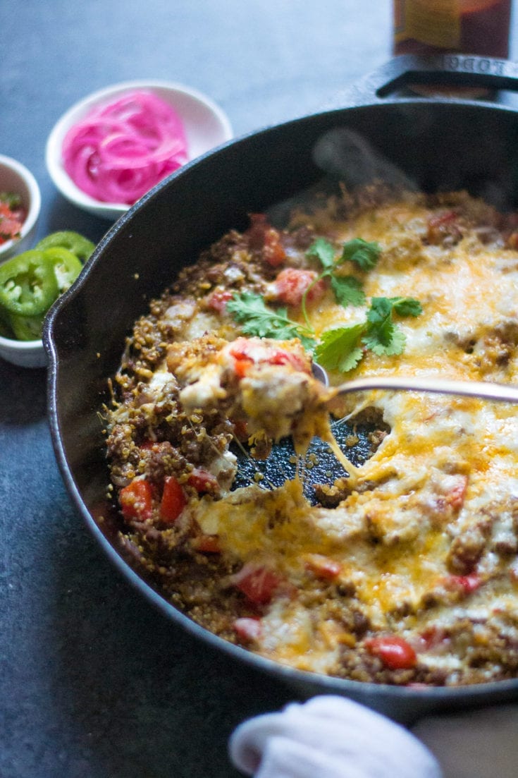 Cheesy Beef and Quinoa Taco Bake Sarcastic Cooking