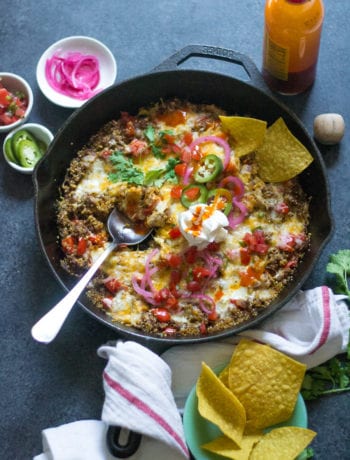 One Skillet Meal: Cheesy Beef & Quinoa Taco Bake | Sarcastic Cooking